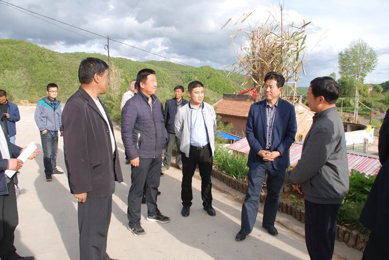 市政協主席張明泰調研清水縣扶貧攻堅進展，星火機床公司匯報為幫扶村所做的具體工作